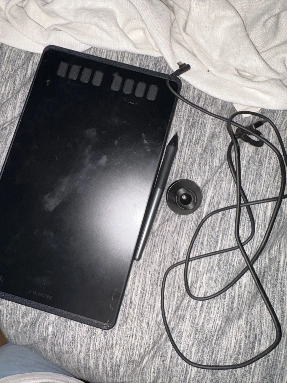 Black Graphics Drawing Tablet with Pen